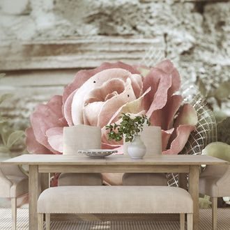 FOTOTAPETE ELEGANTE VINTAGE-ROSE - VINTAGE- UND RETRO-TAPETEN - TAPETEN