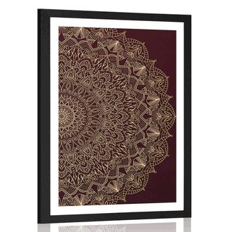 POSTER CU PASSEPARTOUT MANDALA DECORATIVĂ DETALIATĂ - FENG SHUI - POSTERE