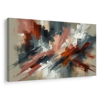 WANDBILD DRAMATISCHE PINSELSTRICHE - WANDBILDER ABSTRAKTE FORMEN - BILDER