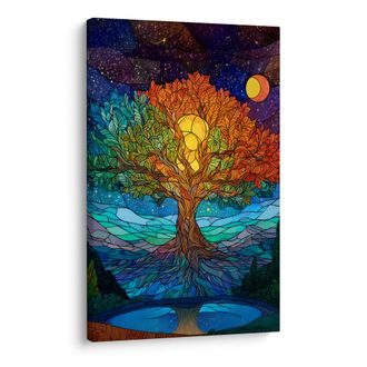 OBRAZ KOUZELNÁ NOC A STROM ŽIVOTA - OBRAZY STROMY ŽIVOTA - OBRAZY