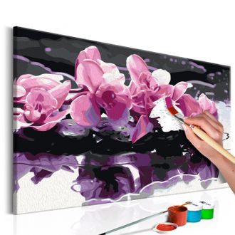 Picture painting by numbers purple orchid