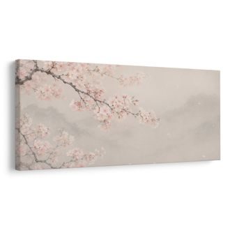 OBRAZ KWITNĄCA SAKURA W PASTELOWYCH TONACH - OBRAZY KWIATÓW - OBRAZY