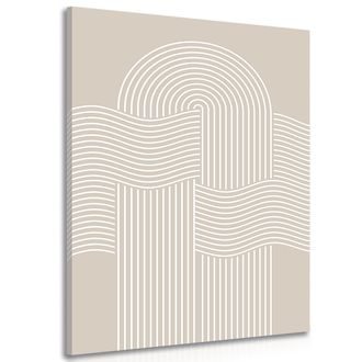 OBRAZ TRENDOVÁ PÍSKOVÁ DUHA MID-CENTURY - ABSTRAKTNÍ OBRAZY - OBRAZY