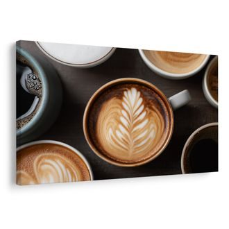 OBRAZ KÁVOVÉ UMĚNÍ S LATTÉ - OBRAZY JÍDLA A NÁPOJE - OBRAZY