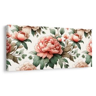WANDBILD ELEGANTE ROSA PFINGSTROSEN - BILDER BLUMEN - BILDER