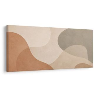 OBRAZ MINIMALISTYCZNA KOMPOZYCJA W NATURALNYCH ODCIENIACH - OBRAZ ABSTRAKCYJNE KSZTAŁTY - OBRAZY