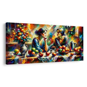 OBRAZ DVĚ ŽENY S JABLKY - OBRAZY ŽENY - OBRAZY