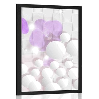 POSTER ORCHID ON AN ABSTRACT BACKGROUND - FLOWERS - POSTERS