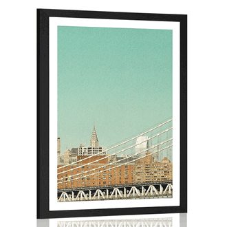 Plakát s paspartou mrakodrapy v New Yorku