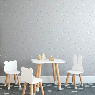 SELF ADHESIVE WALLPAPER PASTEL STARS - SELF-ADHESIVE WALLPAPERS - WALLPAPERS