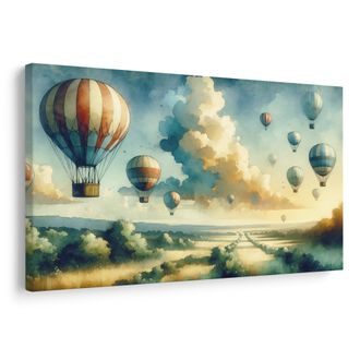 OBRAZ LET BALONŮ NAD KRAJINOU - OBRAZY POLE A LOUKY - OBRAZY