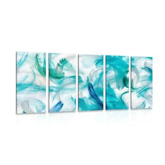 5-DÍLNÝ OBRAZ ZELENÉ PÍRKA - OBRAZY ZÁTIŠÍ - OBRAZY