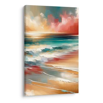 OBRAZ MOŘE PŘI ZÁPADU SLUNCE - OBRAZY MOŘE A PLÁŽ - OBRAZY