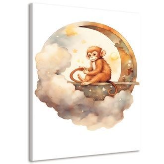 Wandbild Verträumter Affe