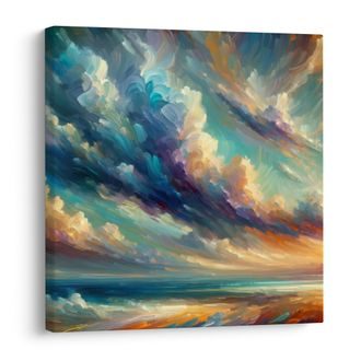 OBRAZ SOUZNĚNÍ NEBE A VODY - OBRAZY VÝCHOD A ZÁPAD SLUNCE - OBRAZY