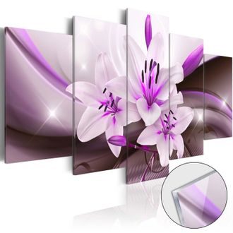 Obraz fialová púštna ľalia na akrylátovom skle - Violet Desert Lily