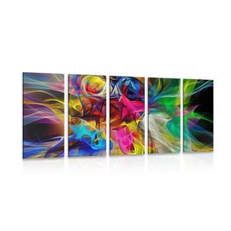 5-PIECE CANVAS PRINT ABSTRACT COLORFUL CHAOS - ABSTRACT PICTURES - PICTURES