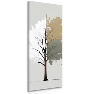 CANVAS PRINT INTERESTING MINIMALISTIC TREE - PICTURES OF TREES AND LEAVES - PICTURES