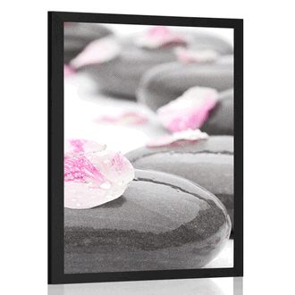 POSTER WELLNESS STONES WITH PETALS - FENG SHUI - POSTERS