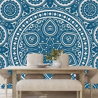 TAPETE ZARTES ETHNISCHES MANDALA - TAPETEN MIT FENG SHUI-MOTIVEN - TAPETEN