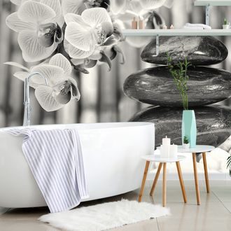 FOTOTAPETA JAPONSKÁ ČERNOBÍLÁ ZEN ZAHRADA - ČERNOBÍLÉ TAPETY - TAPETY