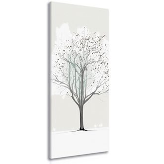 CANVAS PRINT WINTER TREE CROWN - PICTURES OF TREES AND LEAVES - PICTURES