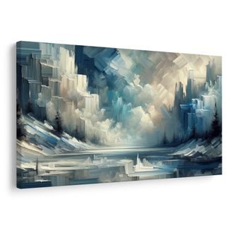 WANDBILD FROSTIGE BERGSZENERIE - ABSTRAKTE BILDER - BILDER