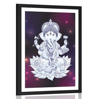 PLAKAT Z PASSE-PARTOUT BUDDYJSKI GANESHA - FENG SHUI - PLAKATY