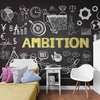 TAPETA MOTIVAČNÍ TABULE - AMBITION - TAPETY CITÁTY A NÁPISY - TAPETY
