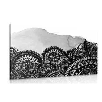 OBRAZ MANDALA V ČERNOBÍLÉM PROVEDENÍ - ČERNOBÍLÉ OBRAZY - OBRAZY