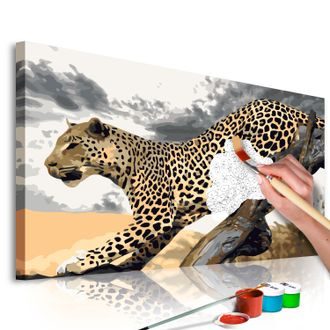 Picture painting by numbers cheetah