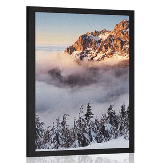 AFFICHE KRKONOŠE SOUS UNE COUVERTURE DE NEIGE - NATURE - AFFICHES