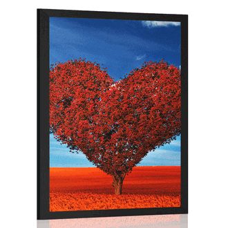 AFFICHE BEL ARBRE EN FORME DE COEUR - AMOUR - AFFICHES