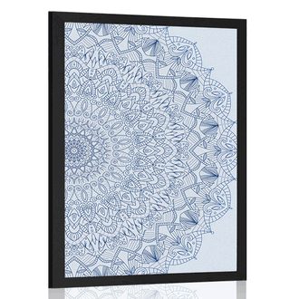 POSTER DETAILED MANDALA IN BLUE COLOR - FENG SHUI - POSTERS