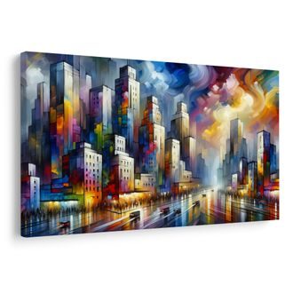 OBRAZ BAREVNÉ MĚSTO - OBRAZY MĚSTA - OBRAZY