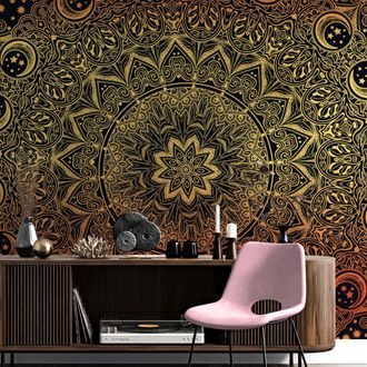 SELF ADHESIVE WALLPAPER GOLDEN ORIENTAL MANDALA - SELF-ADHESIVE WALLPAPERS - WALLPAPERS