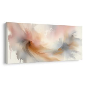 TABLEAU SUR TOILE – ABSTRACTION EN TONS PASTEL - IMAGES FORMES ABSTRAITES - TABLEAUX