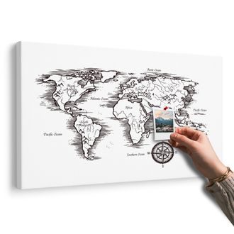 OBRAZ NA KORKU MAPA SVĚTA V NÁDHERNÉM PROVEDENÍ - OBRAZY NA KORKU - OBRAZY