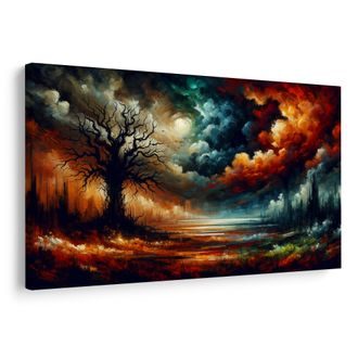 OBRAZ DRAMATICKÉ NEBE A STROM ŽIVOTA - OBRAZY STROMY ŽIVOTA - OBRAZY