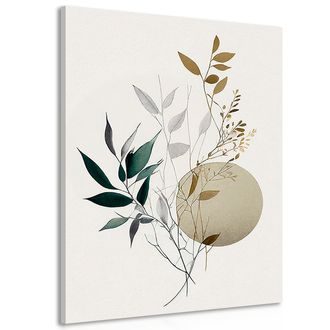 TABLEAU SUR TOILE – PLANTES EN STYLE BOHO - TABLEAUX ARBRES ET FEUILLES - TABLEAUX