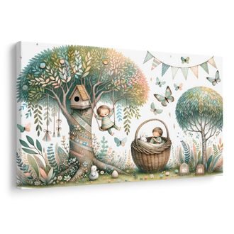 OBRAZ KOUZELNÝ SVĚT POD STROMEM SNŮ - DĚTSKÉ OBRAZY POHÁDKOVÉ BYTOSTI - OBRAZY