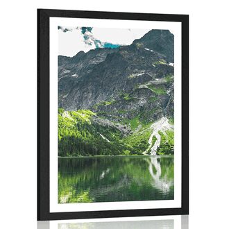 POSTER MIT PASSEPARTOUT MEERAUGE IM TATRA-GEBIRGE - NATUR - POSTER