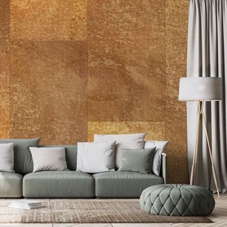 WALLPAPER GOLDEN WALL - WALLPAPERS WITH IMITATION OF BRICK, STONE AND CONCRETE - WALLPAPERS