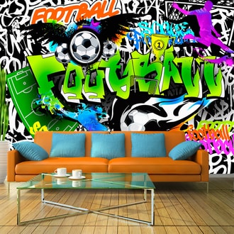 Photo wallpaper graffiti football