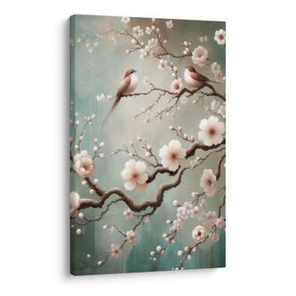 OBRAZ KVĚTINOVÁ VĚTEV S PTÁKY - OBRAZY PODLE MOTIVU - OBRAZY