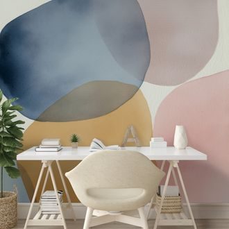 SAMOLEPIACA TAPETA ABSTRAKTNÉ AKVARELOVÉ ŠKVRNY - ABSTRAKTNÉ TAPETY - TAPETY