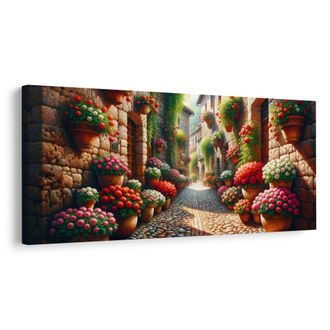 OBRAZ ULICE PLNÁ KVĚTIN - OBRAZY MĚSTA - OBRAZY