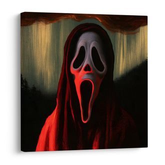 OBRAZ HOROROVÁ POSTAVA POD RUDOU OBLOHOU - HALLOWEENSKÉ A HOROROVÉ OBRAZY - OBRAZY