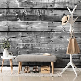 SAMOLEPIACA TAPETA MODERNÁ IMITÁCIA DREVA V ČIERNOBIELOM - SAMOLEPIACE TAPETY - TAPETY