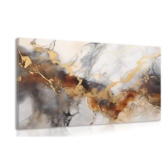 Canvas print brown-gray marble